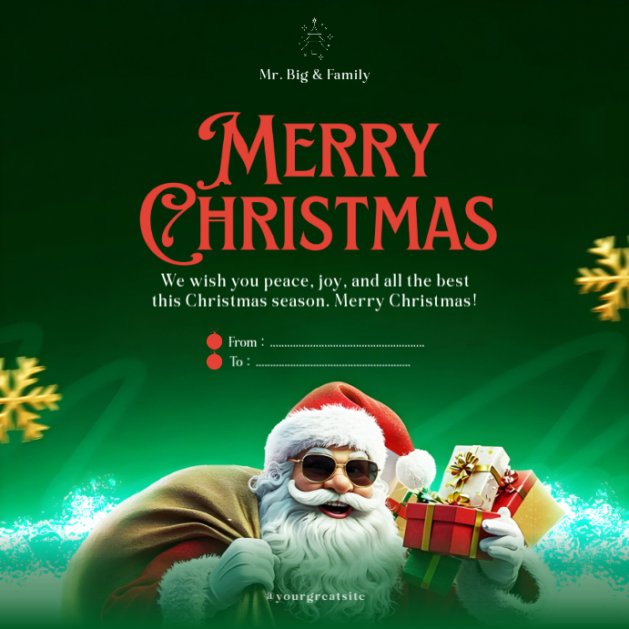 Copy of Green Merry Christmas Instagram Post | PosterMyWall
