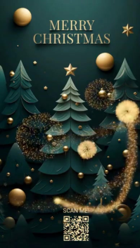 Green Merry Christmas Instagram Story template