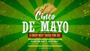 Yellow cinco de mayo Digital Display Template