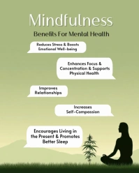 Green Mindfulness Instagram Portrait template