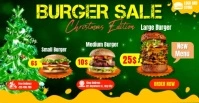 Green Modern & Minimal Burger Sale Video Facebook Ad template