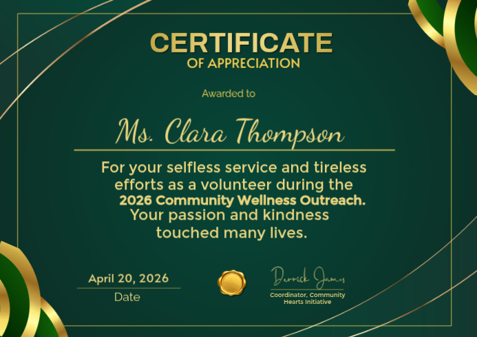 Green Modern & Minimal Certificate Of Appreciation A4 Template ...
