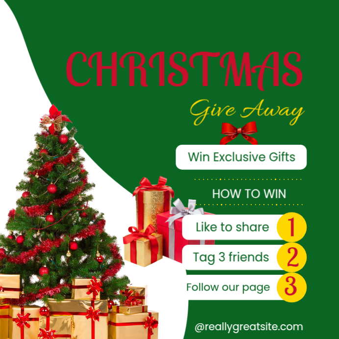 Green Modern & Minimal Christmas Giveaway Extravaganza Instagram Post