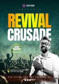 绿色 Religious Revival A4 Template
