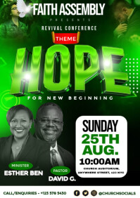 Grøn Church Revival Conference A5 Template