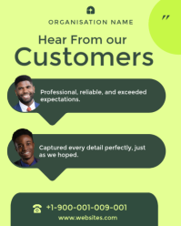 สีเขียว Customer Testimonials Instagram Portrait Template - Page 2