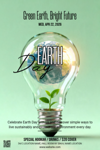 Grøn Earth Day Celebration Tumblr-grafik Template