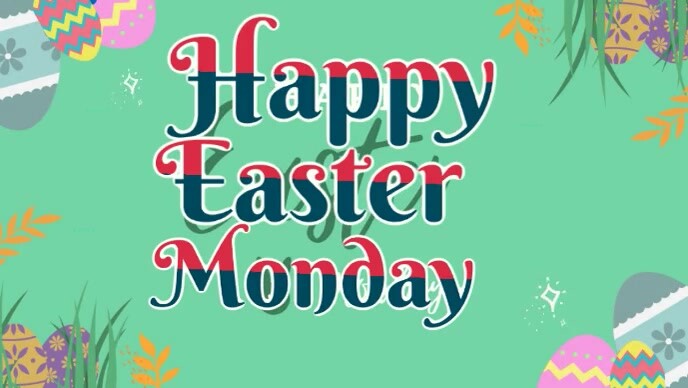 Green Modern & Minimal Easter Monday Youtube Thumbnail template