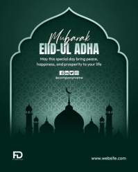 Green Modern & Minimal Eid-ul-Adha Celebration Instagram Portrait template