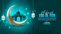Green Modern & Minimal Eid-ul-Fitr Celebration Digital Display Video template