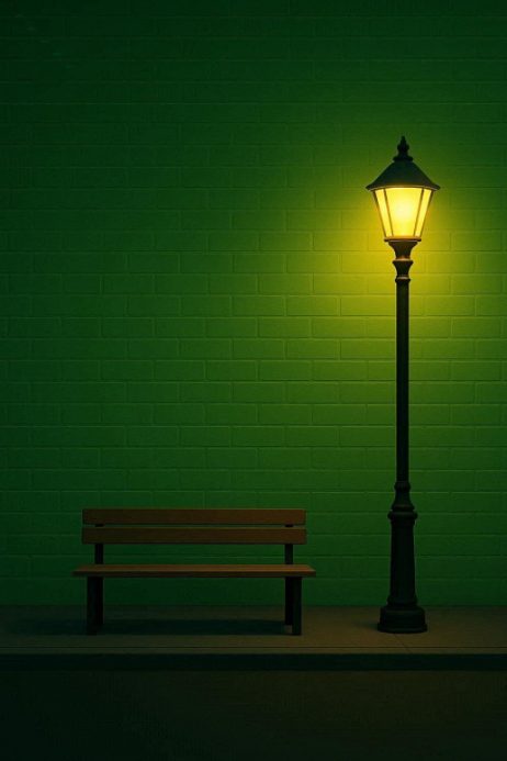 Green Modern & Minimal Emerald Stillness  Poster template