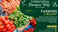 Green Modern & Minimal Farmers Day Farmers Market Facebook Cover Youtube Thumbnail template