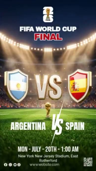 Green Modern & Minimal FIFA World Cup Final Instagram Story Video template