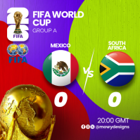 Green Modern & Minimal FIFA World Cup Match Instagram Post Instagram-Beitrag template