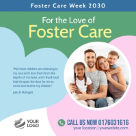 Green Modern & Minimal Foster Care Facebook Instagram Post template
