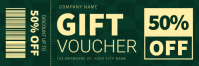 Green Gift Voucher Promotion Twitter Banner Template