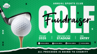 Grün Golf Fundraiser Display digitale Template