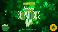 Green Modern & Minimal Happy St. Patrick's Day Pos Twitter template