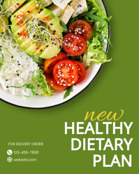 Green Modern & Minimal Healthy Food Instagram Portrait template