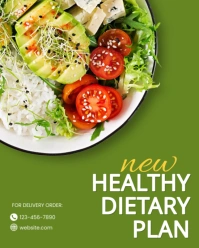 Green Modern & Minimal Healthy Food Instagram Portrait template