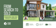 Green Modern & Minimal Homebuyer Seminar Eventbrite Banner template