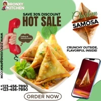 Green Modern & Minimal Hot Sale - Chicken Samosa Instagram Post template