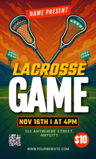 Green Modern & Minimal Lacrosse Game Us Legal template