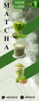 GREEN Modern & Minimal Matcha Tea Promotion Half Page Letter template