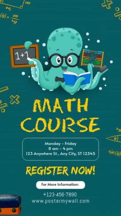 Pinniomal Math Copy of Green Modern & Minimal Math Course Instagram Story | PosterMyWall