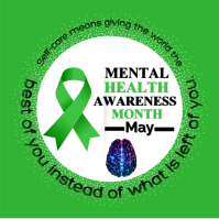 Green Modern & Minimal Mental Health Awareness Instagram Post Iphosti le-Instagram template