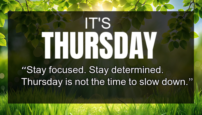 Green modern & minimal motivational thursday quote blog header Template ...