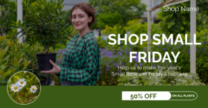 Green Modern & Minimal Nursery Shop Plant Sal Umkhangiso we-Facebook template