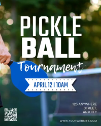 Green Modern & Minimal Pickleball Tournament Instagram Portrait Video template