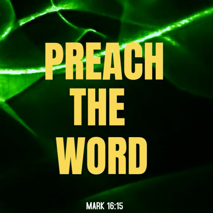 Copy of Green Modern & Minimal Preach The Word Instagram Post ...