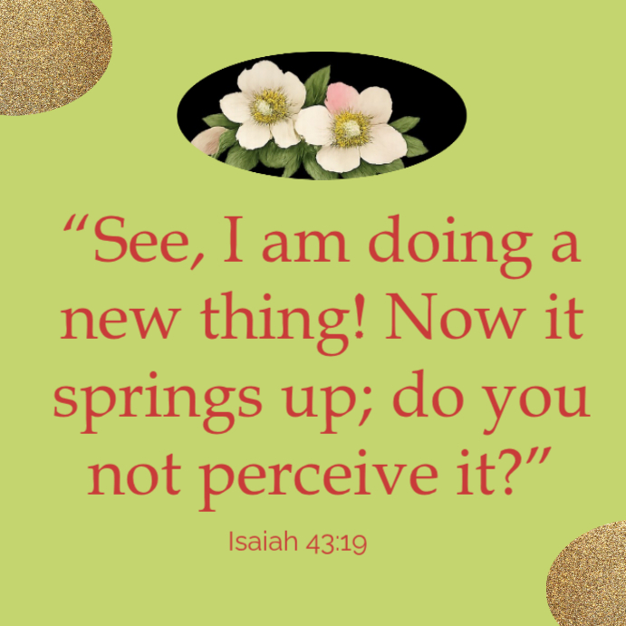 Green Modern & Minimal Scripture Quote For New Beginnings Instagram ...