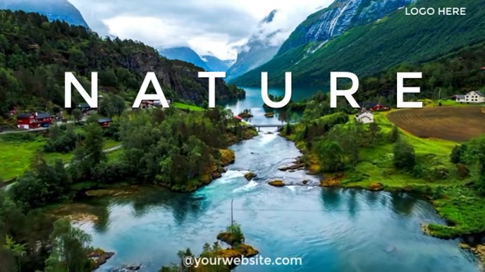 Green Modern & Minimal Simple Nature Youtube Video Ad Digital Display (16:9) template