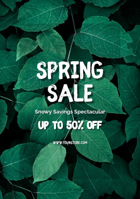 Copy of Green Modern & Minimal Spring Sale A4 | PosterMyWall