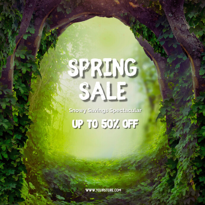 Green Modern & Minimal Spring Sale Pos Instagram Template | PosterMyWall