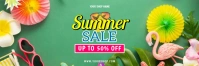 Green Modern & Minimal Summer Sale Tajuk Twit Twitter Banner template