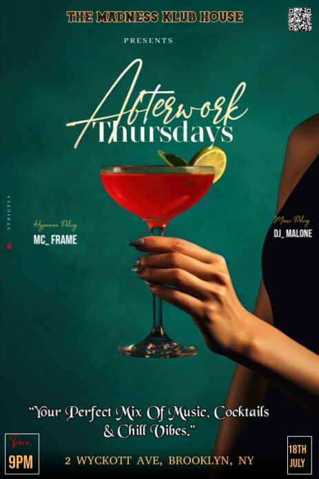 Green Modern & Minimal This Image Is A Sophisticated And Stylish Poster Design Template For An "afte ภาพกราฟิก Pinterest