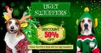 Green Modern & Minimal Ugly Sweaters For Pet VIDEO Facebook Shared Image template
