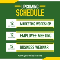 Green Modern & Minimal Upcoming Events Calend Instagram Post template