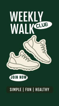 Grøn Walking Club Promotion História do Instagram Template