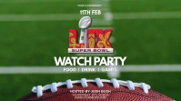 Green Modern & Minimal Watch Party  Digital Display (16:9) template