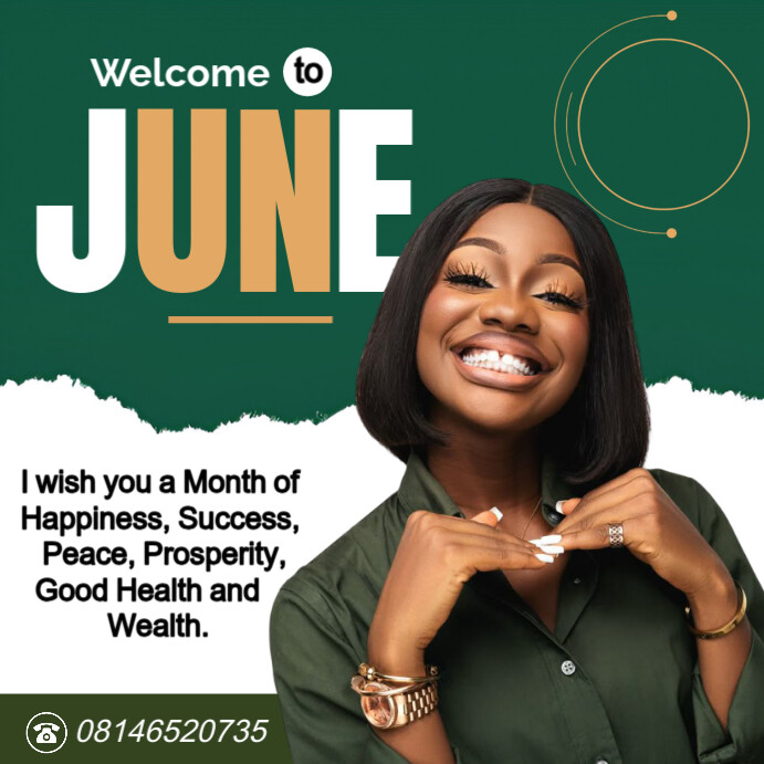 Copy of Green Modern & Minimal Welcome To June Instagram Post ...
