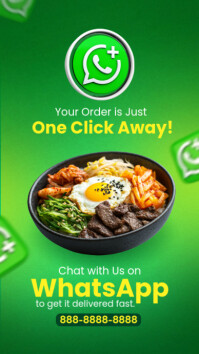 Green Modern & Minimal Whatsapp Marketing Instagram Story template