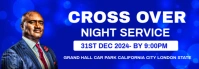 Green Modern & Minimal Cross Over Service Invitation Template Tumblr Banner