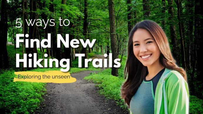Green Modern & Minimal Green Hiking Youtube T template