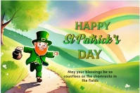 Green Modern & Minimal St Patrick's Day Label template