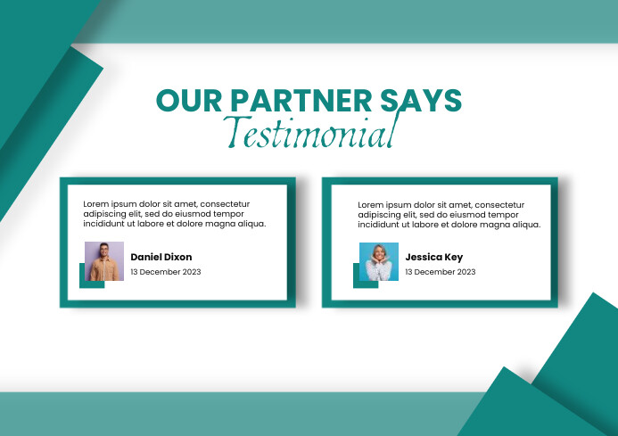 Green Modern Client Testimonial Presentation Template | PosterMyWall